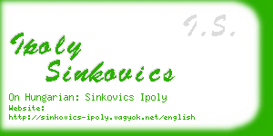 ipoly sinkovics business card